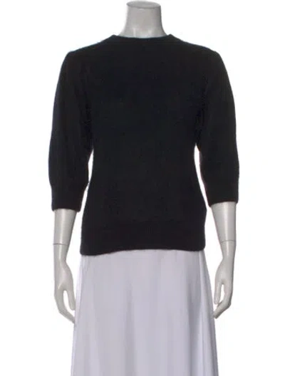Pre-owned Caroline Constas Wool Crew Neck Sweater In Black