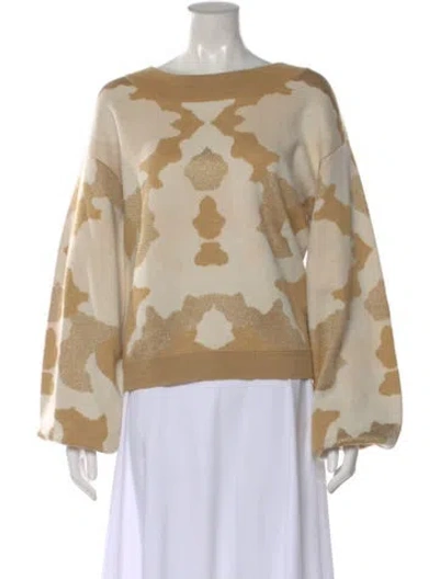 Pre-owned Caroline Constas Wool Patterned Sweater