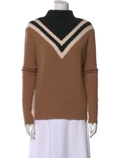Pre-owned Caroline Constas Wool Striped Sweater