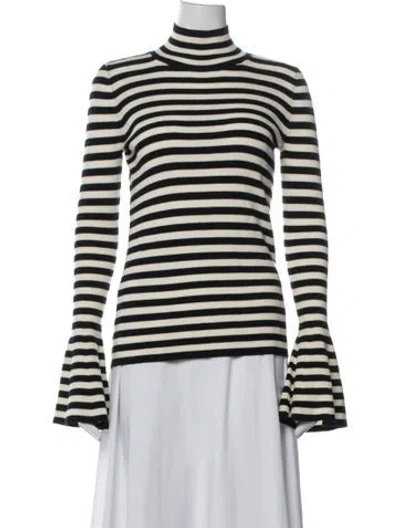 Pre-owned Caroline Constas Wool Striped Sweater In Multicolor