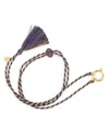 Caroline De Benoist Adjustable Silk Cord Tassel Pendant Necklace, 25.6