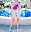 Caroline Hill Charlotte Quilted Sling Belt Bag Fanny Pack In Fuchsia In Pink