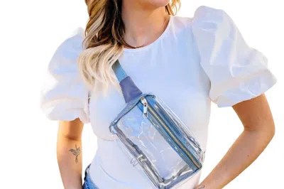 Caroline Hill Ferris Clear Belt Bag In Gray