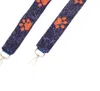 Caroline Hill Paw Print Beaded Crossbody Bag Strap In Blue And Orange In Multi