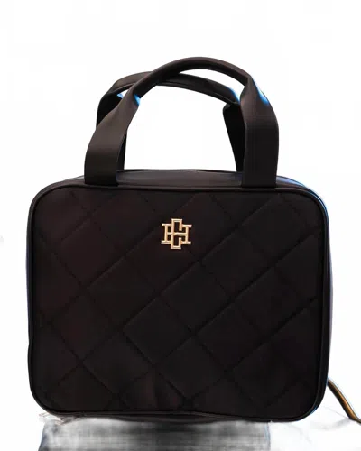 Caroline Hill Women's Punta Cana Large Makeup Travel Case In Black Nylon In Multi