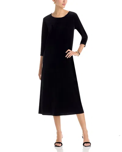 Caroline Rose A Line Dress In Black