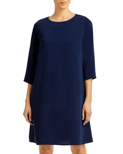 Caroline Rose A Line Dress In Navy