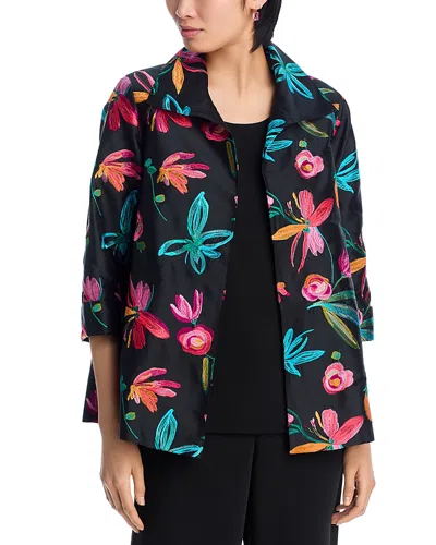 Caroline Rose A Line Jacket In Multi/black