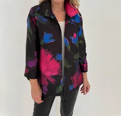 Caroline Rose Autumn Allure Jacket In Multi Black