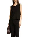 Caroline Rose Basic Knit Tank Top In Black In Black