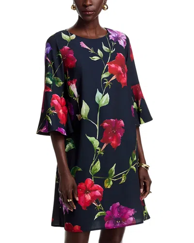 Caroline Rose Bella Rose Dress In Black