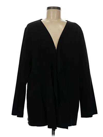 Pre-owned Caroline Rose Cardigan Sweater In Black