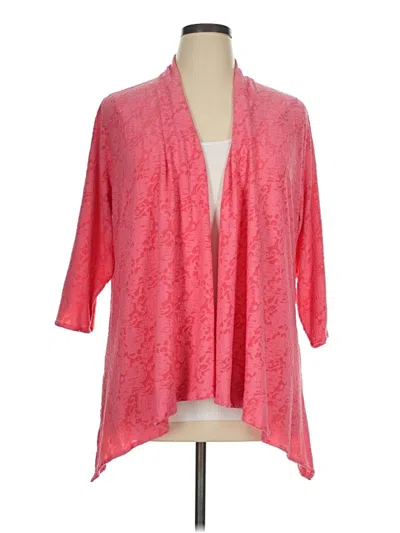 Pre-owned Caroline Rose Cardigan Sweater In Pink