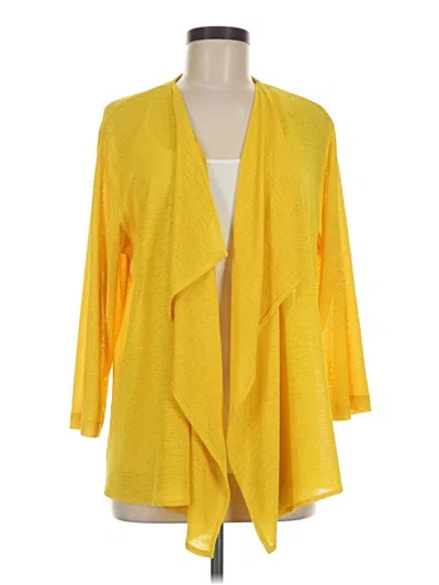 Pre-owned Caroline Rose Cardigan Sweater In Yellow