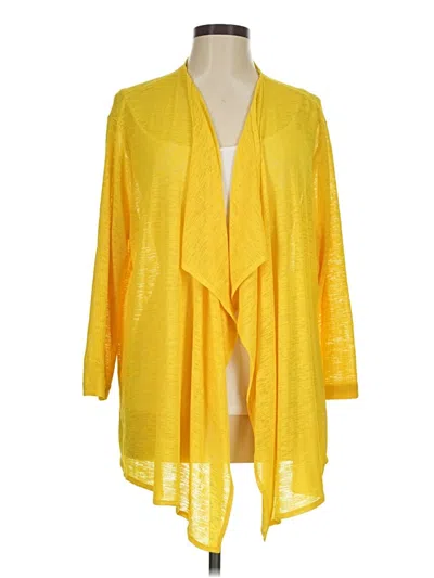 Pre-owned Caroline Rose Cardigan Sweater In Yellow