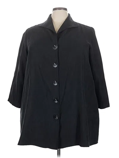 Pre-owned Caroline Rose Coat In Black