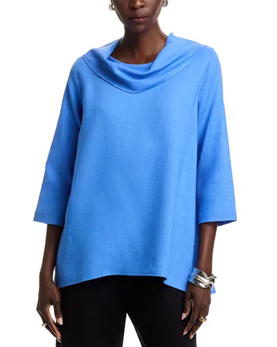 Caroline Rose Cowl Neck Tunic In French Blue