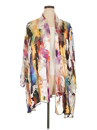 Pre-owned Caroline Rose Kimono In White