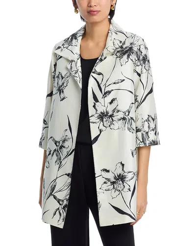 Caroline Rose Party Jacket In Black/ivory