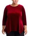 Caroline Rose Pop Velvet Top In Red