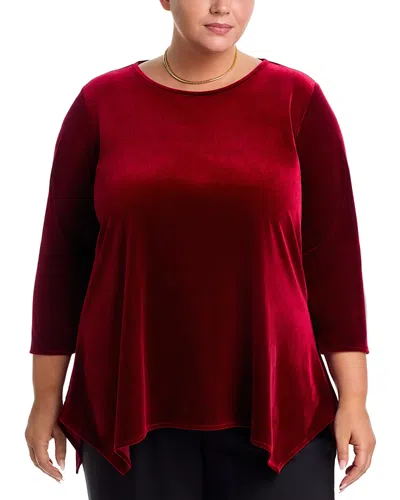 Caroline Rose Pop Velvet Top In Red
