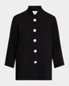 Caroline Rose Women's Suzette Pavé-button Crepe Jacket In Black