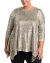 Caroline Rose Reflection Knit Swing Tunic In Gray