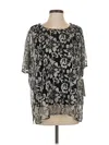 Caroline Rose Short Sleeve Blouse In Black