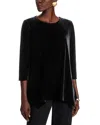 Caroline Rose Velvet Swing Top In Black