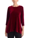 Caroline Rose Velvet Swing Top In Red