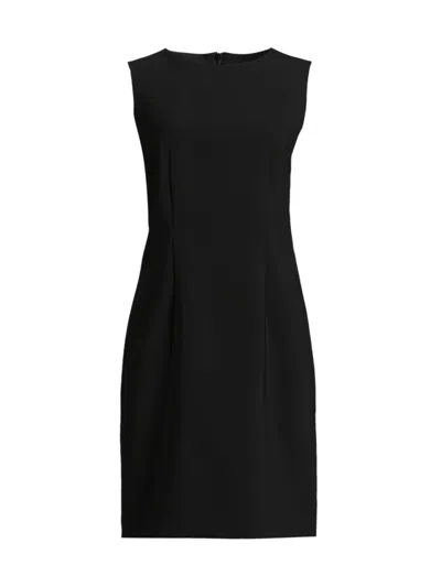 Caroline Rose Women's Double Crepe Sheath Dress In Black