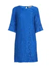 Caroline Rose Flora Lace Julia Dress In Royal