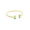 Caroline Svedbom Baguette Bracelet Gold Peridot