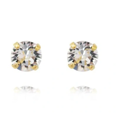 Caroline Svedbom Classic Stud Earrings Crystal Swarovski In Metallic