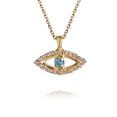 Caroline Svedbom Greek Eye Necklace Light Turquoise