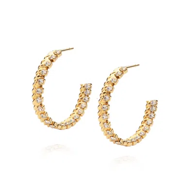 Caroline Svedbom Kaia Loop Earrings Crystal