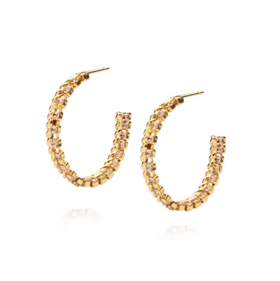 Caroline Svedbom Kaia Loop Earrings Vintage Rose