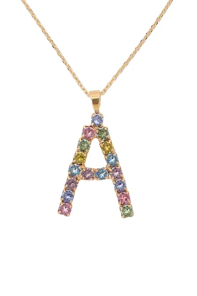 Caroline Svedbom Letter Necklace Rainbow A