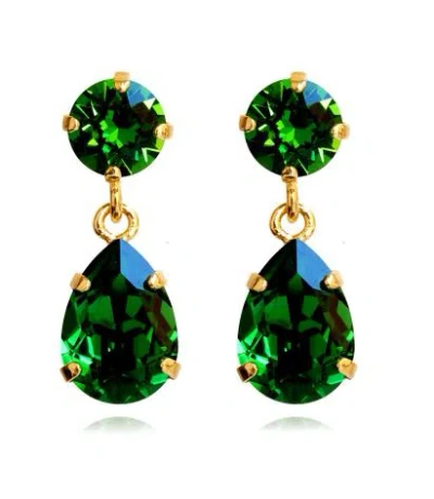 Caroline Svedbom Mini Drop Earrings Emerald