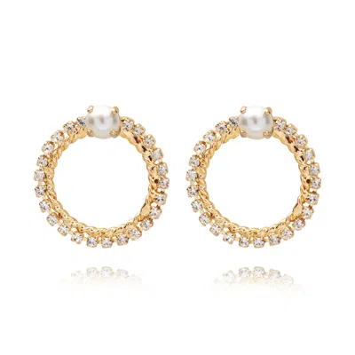 Caroline Svedbom One Love Earrings Crystal Pearl