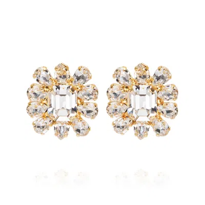 Caroline Svedbom Peony Earrings Crystal
