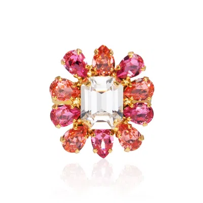 Caroline Svedbom Peony Ring Coral Combo