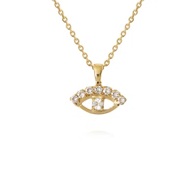 Caroline Svedbom Petite Greek Eye Necklace Crystal