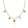 Caroline Svedbom Swarovski Crystal Jewellery | Estelle Anklet Rainbow | Handmade &amp; Gold Plated | Designer Accesso