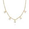 Caroline Svedbom Swarovski Crystal Jewellery | Estelle Anklet White Crystals | Handmade &amp; Gold Plated | Designer 