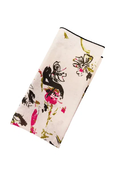 Caroline Zimbalist - Ivory Floral Napkin - Multi