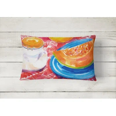Caroline's Treasures A Slice Of Cantelope Indoor/outdoor Throw Pillow