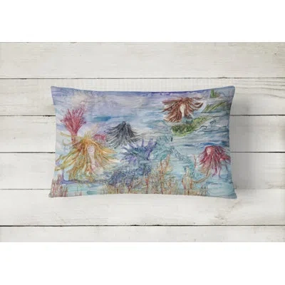 Caroline's Treasures Abstract Mermaid Water Fantasy Fabric Indoor/outdoor Throw Pillow