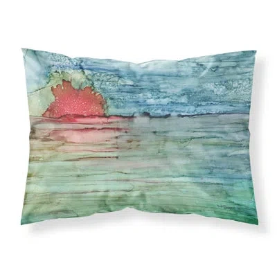 Caroline's Treasures Abstract Sunset On The Water Pillowcase In Blue