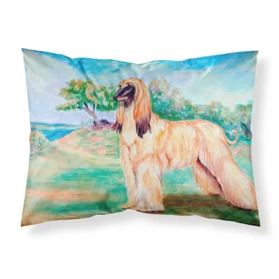 Caroline's Treasures Afghan Hound Pillowcase In Teal